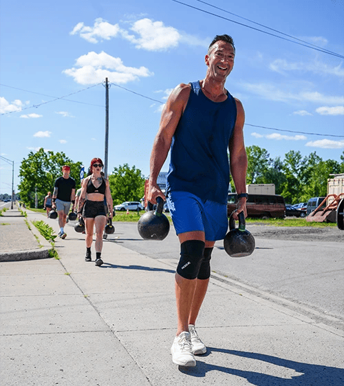 man training outside at Mohawk Valley Wellness